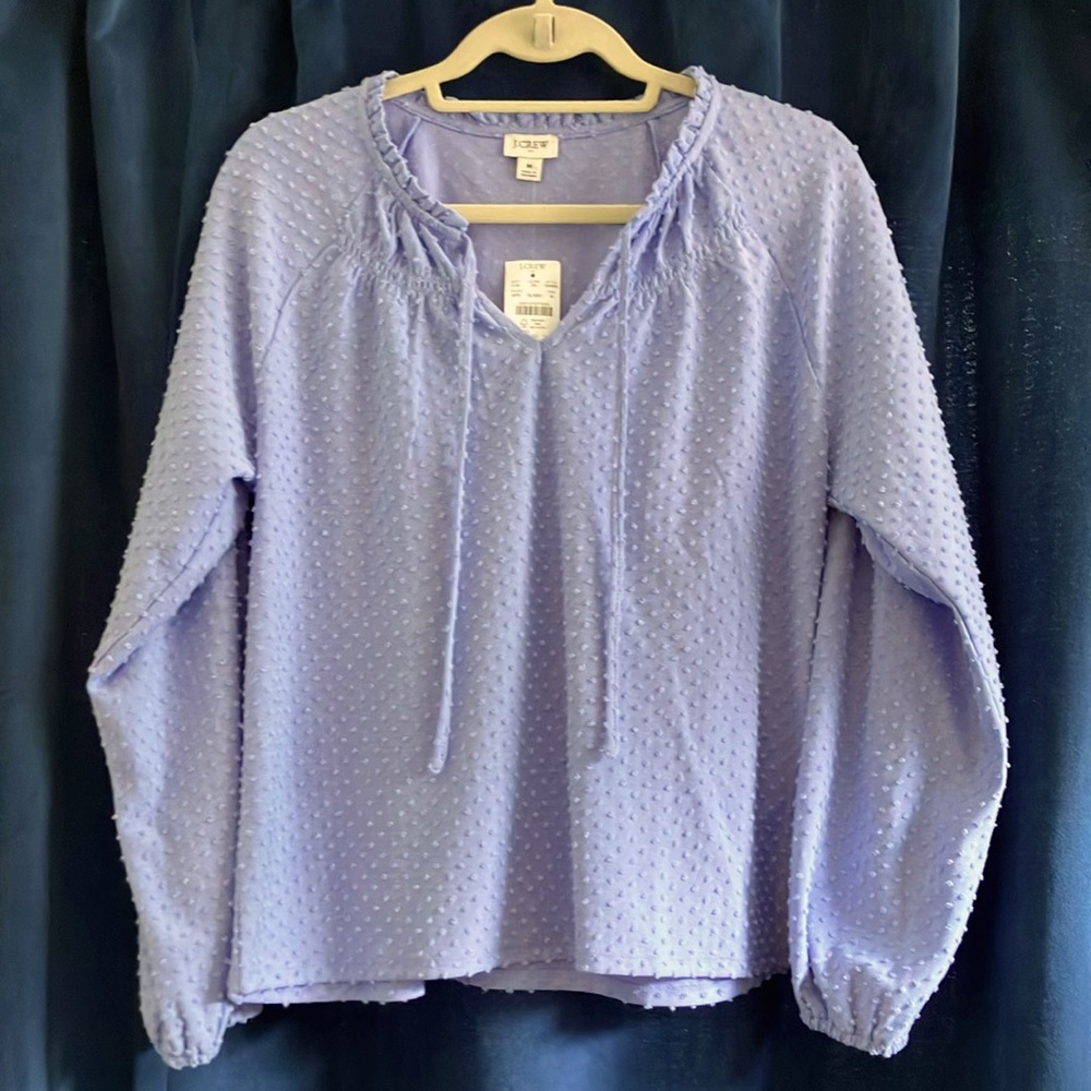 NWT J.Crew | Dot Peasant Top